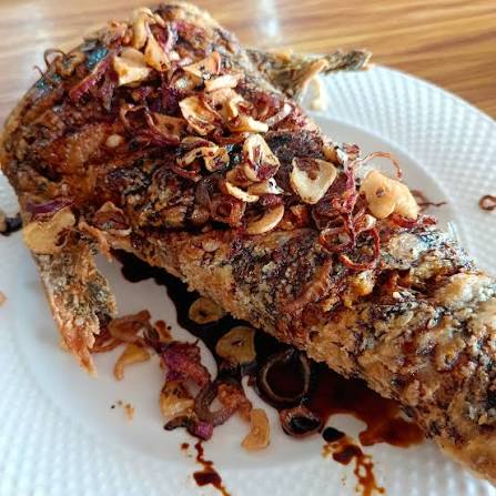 barracuda cooked with garlic