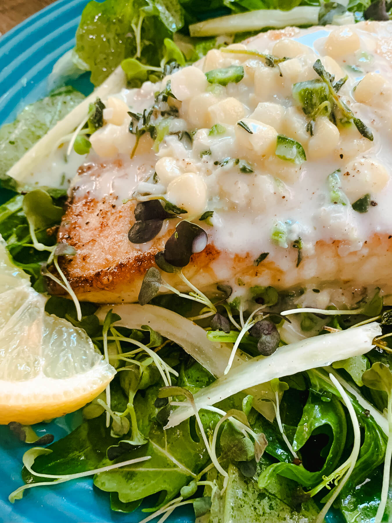 Arugula Fennel Salad with Crispy Halibut — photo 2