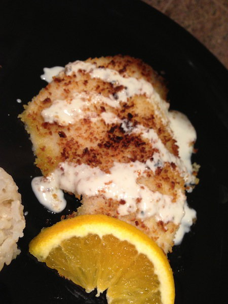 Orange Coconut Truffle Sauce with Monchong: Delicious semi-firm texture, and a sweet mild flavored, deep water fish. So good even children love it.