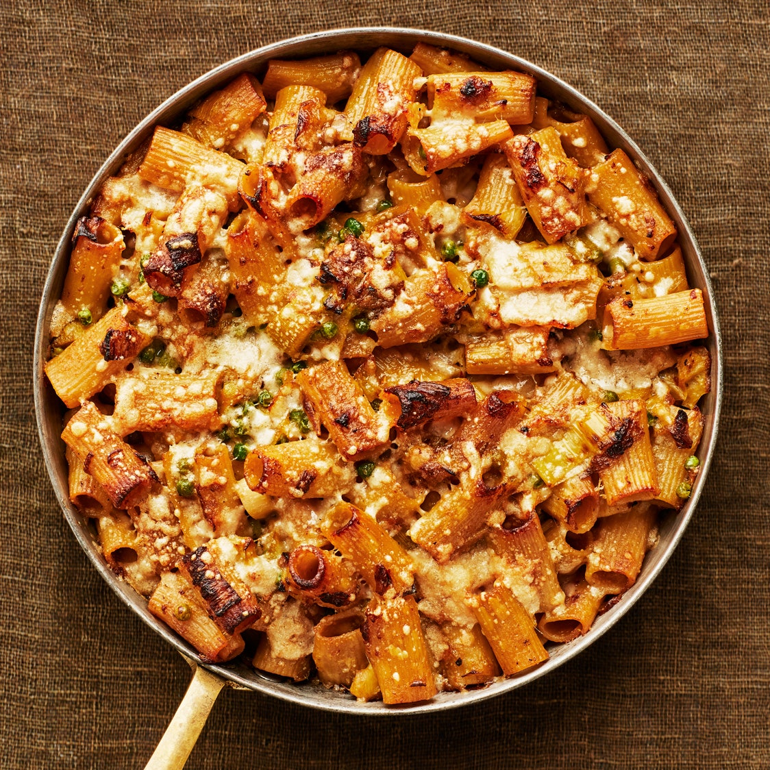 Baked Pasta and Leeks With Anchovy Cream