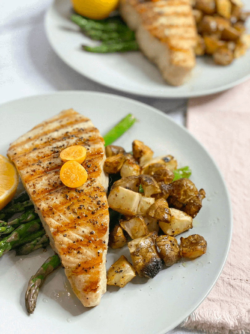Opah with Sunchokes and Asparagus