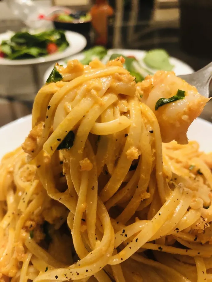 The BEST Linguine With Pink Shrimp Sauce