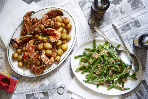 Old Bay-Steamed Crab Claws and Potatoes